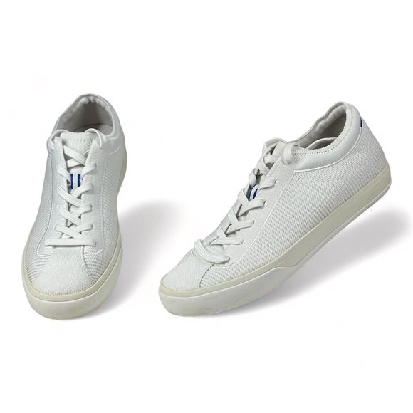 Rothy’s Shoes - Rothy's Womens The Lace Up Bright White Low Top Athletic Shoes Sneakers Size 8